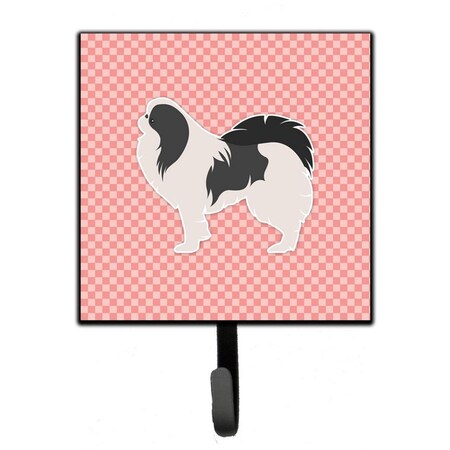 Carolines Treasures Japanese Chin Checkerboard Pink Leash or Key Holder BB3637SH4